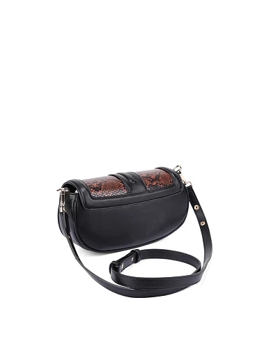 Жіноча сумка крос-боді з екошкіри чорна(79RA4BM1 ZSD27 QC0) - фото 7 - Miraton