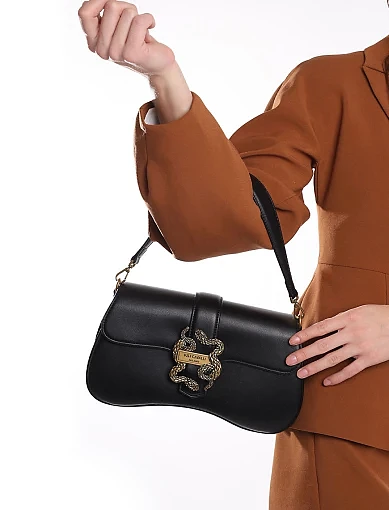 Жіноча сумка через плече з екошкіри чорна(79RA4BA1 ZSA89 899) - фото 2 - Miraton