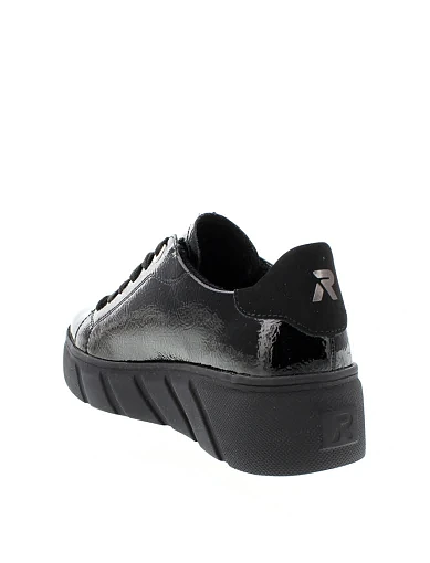 Жіночі туфлі Rieker лакові чорні - фото 4 - Miraton