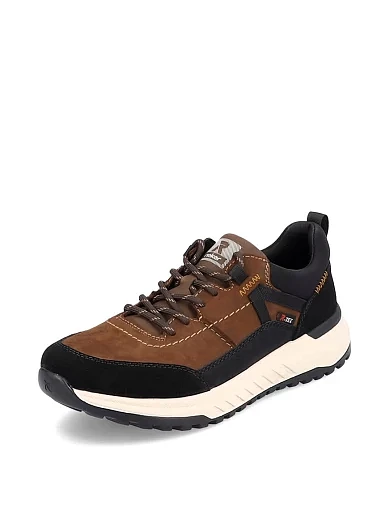 Чоловічі кросівки Rieker з екошкіри коричневі (U0100-22) - фото 2 - Miraton