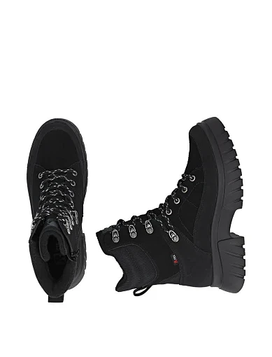 Жіночі черевики Rieker замшеві чорні - фото 8 - Miraton