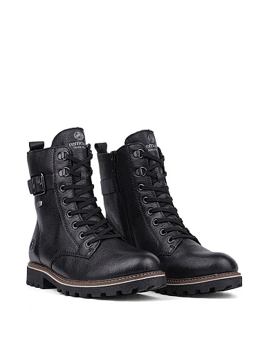 Жіночі черевики Rieker з екошкіри чорні - фото 3 - Miraton