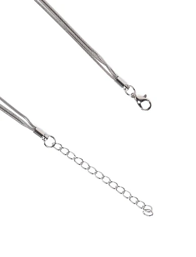 Колье многослойное в серебре - фото 3 - Miraton