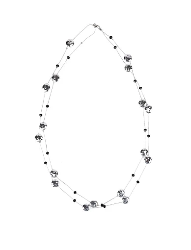 Колье многослойное в серебре - фото 1 - Miraton