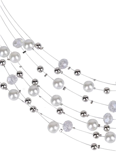 Набор из колье и сережек из бусин - фото 2 - Miraton