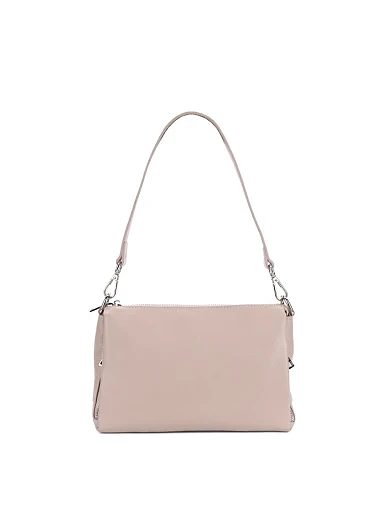 Женская сумка через плечо кожаная бежевая - фото 6 - Miraton