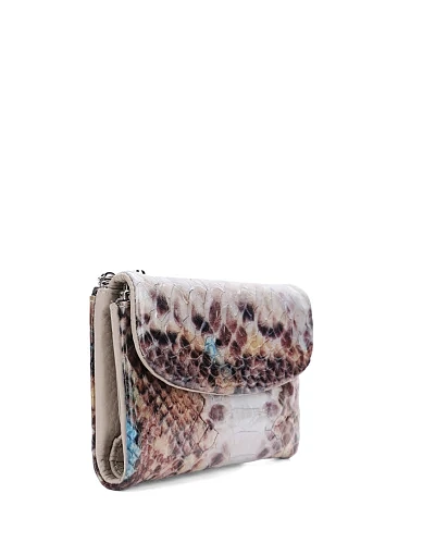 Гаманець шкіряний зі зміїним принтом(6013-1) - фото 2 - Miraton