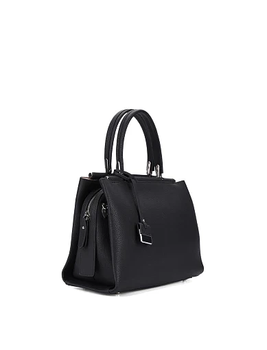 Жіноча сумка тоут шкіряна чорна - фото 3 - Miraton