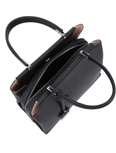 Жіноча сумка тоут шкіряна чорна - фото 7 - Miraton