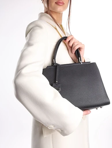 Жіноча сумка тоут шкіряна чорна - фото 8 - Miraton