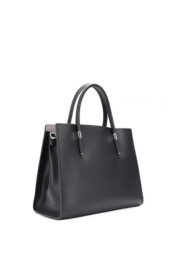 Жіноча сумка тоут шкіряна чорна - фото 3 - Miraton