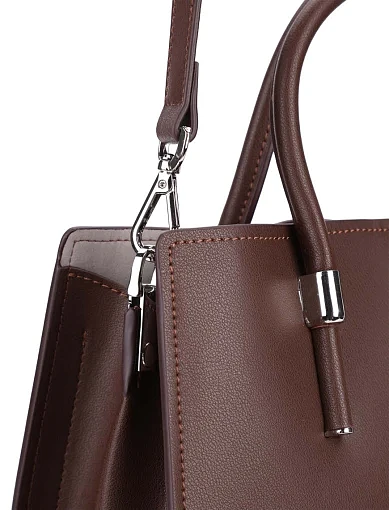 Жіноча сумка тоут шкіряна коричнева(2116-2) - фото 5 - Miraton