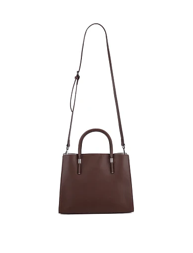 Жіноча сумка тоут шкіряна коричнева(2116-2) - фото 6 - Miraton