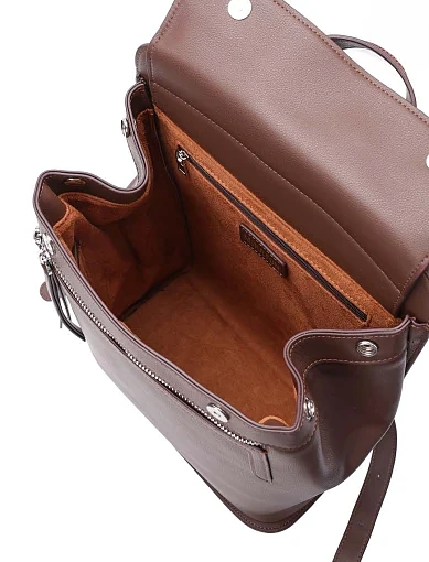 Жіночий рюкзак шкіряний коричневий(731-2) - фото 6 - Miraton