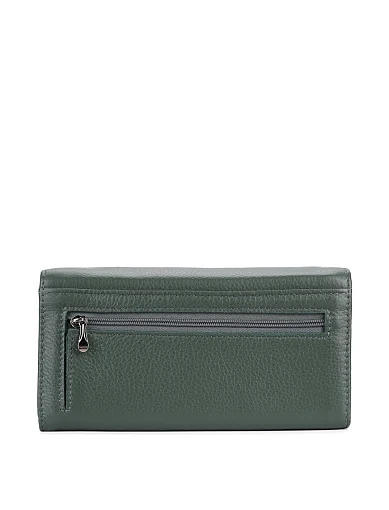 Гаманець на магніті шкіряний зелений(7003-3) - фото 3 - Miraton