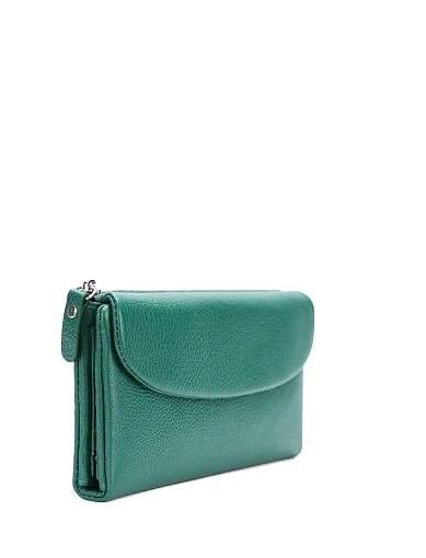 Гаманець шкіряний зелений(8802-2) - фото 2 - Miraton
