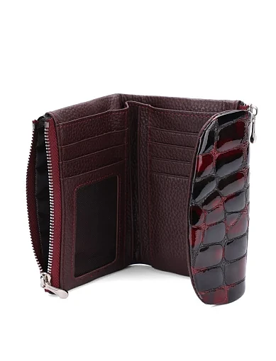 Гаманець на магніті шкіряний коричневий(9017) - фото 4 - Miraton