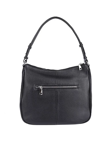 Жіноча сумка хобо MIRATON шкіряна чорна - фото 3 - Miraton