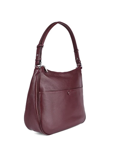 Жіноча сумка хобо MIRATON шкіряна бордова - фото 2 - Miraton
