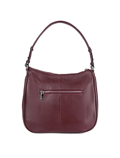 Жіноча сумка хобо MIRATON шкіряна бордова - фото 3 - Miraton