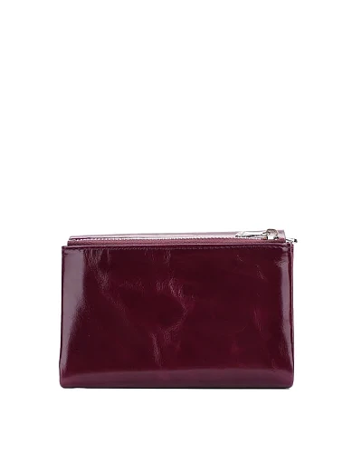 Гаманець на магніті шкіряний бордовий(8052) - фото 3 - Miraton