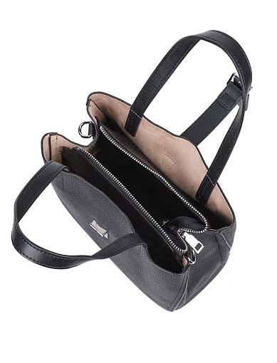 Женская сумка кожаная черная - фото 5 - Miraton