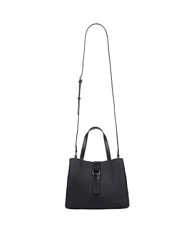 Женская сумка кожаная черная - фото 6 - Miraton