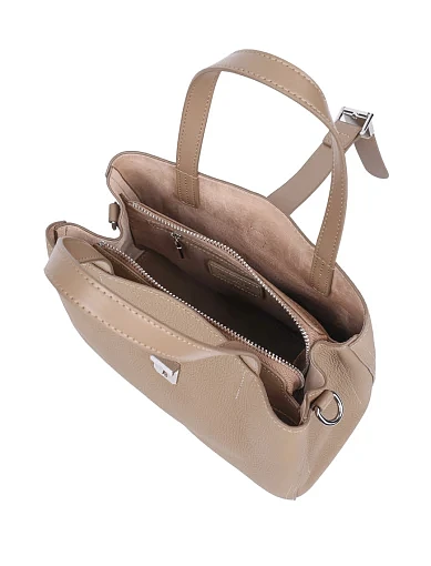 Жіноча сумка шкіряна бежева(25001-2) - фото 5 - Miraton