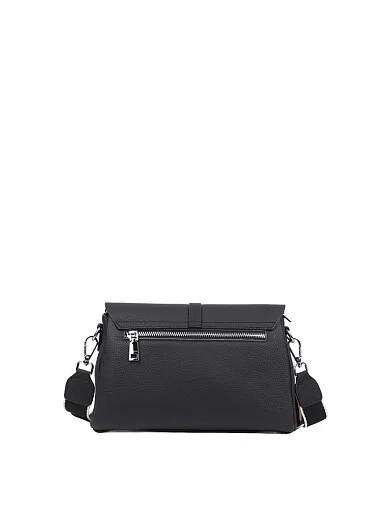 Женская сумка кросс-боди кожаная черная - фото 3 - Miraton