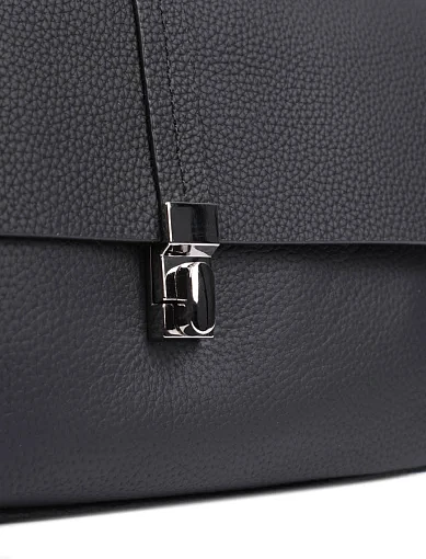 Женская сумка кросс-боди кожаная черная - фото 4 - Miraton