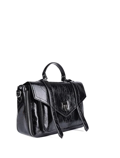 Жіноча сумка MIRATON шкіряна чорна(6851-1) - фото 2 - Miraton