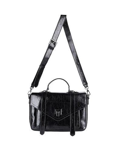 Жіноча сумка MIRATON шкіряна чорна(6851-1) - фото 6 - Miraton