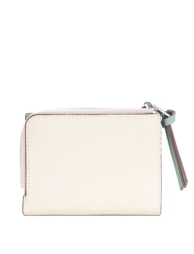 Гаманець шкіряний молочний з брелоком(6982-1) - фото 3 - Miraton