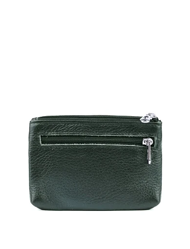 Монетниця шкіряна зелена(079-3) - фото 3 - Miraton