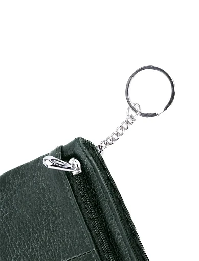 Монетниця шкіряна зелена(079-3) - фото 4 - Miraton