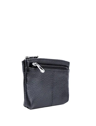 Монетниця шкіряна чорна(079-1) - фото 2 - Miraton