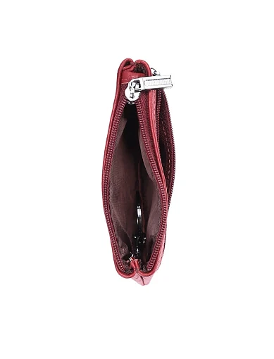 Монетниця шкіряна бордова(438-2) - фото 4 - Miraton