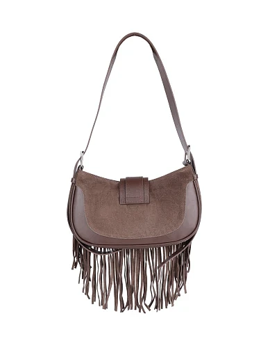 Жіноча сумка через плече MIRATON замшева зелена - фото 3 - Miraton