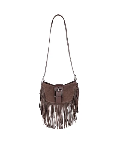 Жіноча сумка через плече MIRATON замшева зелена - фото 5 - Miraton