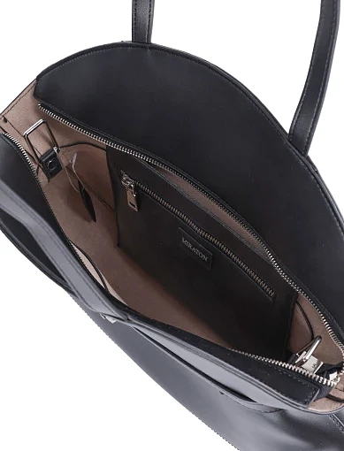 Жіноча сумка через плече MIRATON шкіряна чорна(2501-1) - фото 6 - Miraton