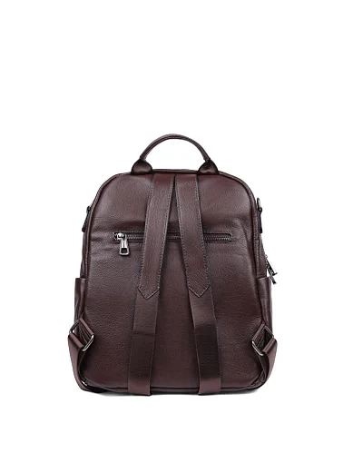 Женский рюкзак кожаный коричневый - фото 3 - Miraton