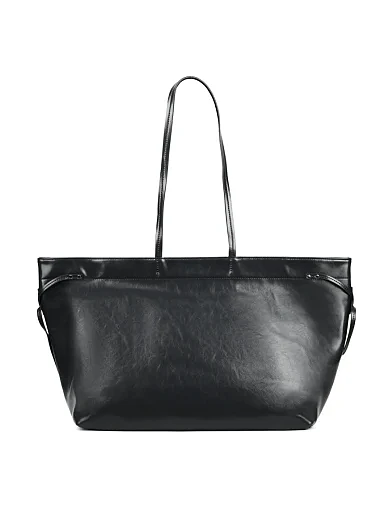 Жіноча сумка шоппер шкіряна чорна(89-8775-1) - фото 4 - Miraton