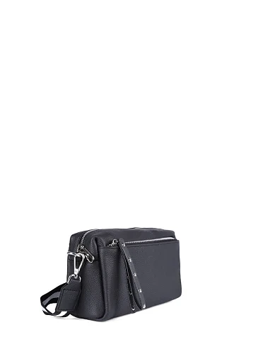 Женская сумка camera bag MIRATON кожаная черная - фото 2 - Miraton