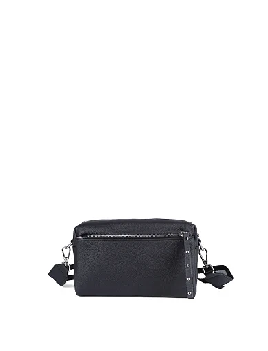 Женская сумка camera bag MIRATON кожаная черная - фото 3 - Miraton