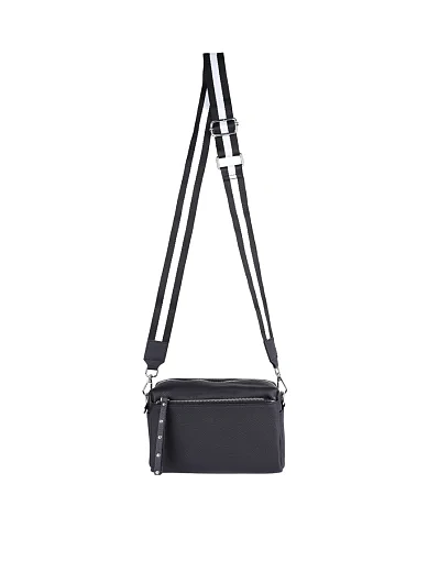 Женская сумка camera bag MIRATON кожаная черная - фото 6 - Miraton