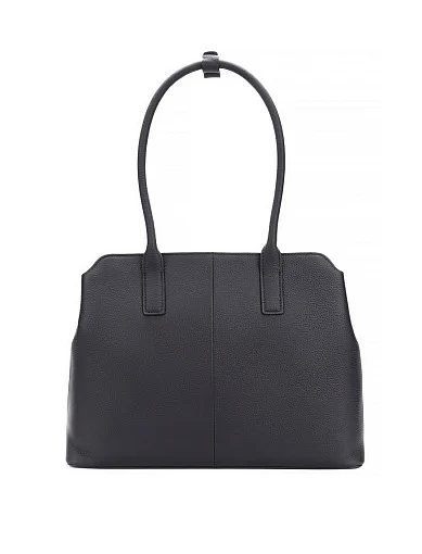 Жіноча сумка тоут шкіряна чорна - фото 4 - Miraton