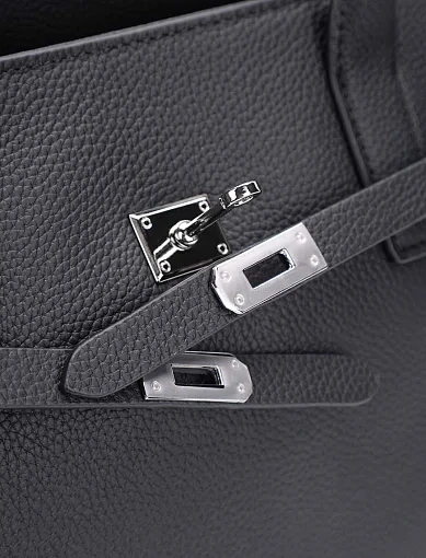 Жіноча сумка тоут шкіряна чорна - фото 5 - Miraton