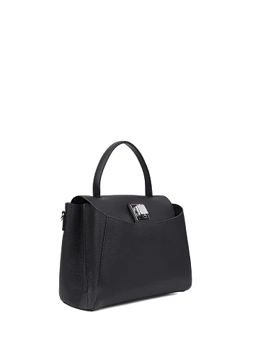 Жіноча сумка тоут шкіряна чорна - фото 2 - Miraton