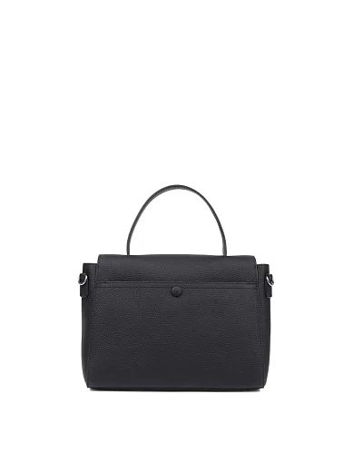 Жіноча сумка тоут шкіряна чорна - фото 3 - Miraton