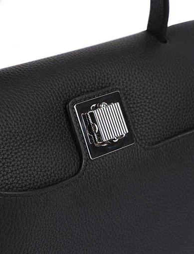 Жіноча сумка тоут шкіряна чорна - фото 4 - Miraton